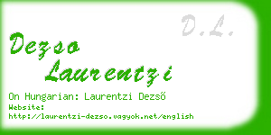dezso laurentzi business card